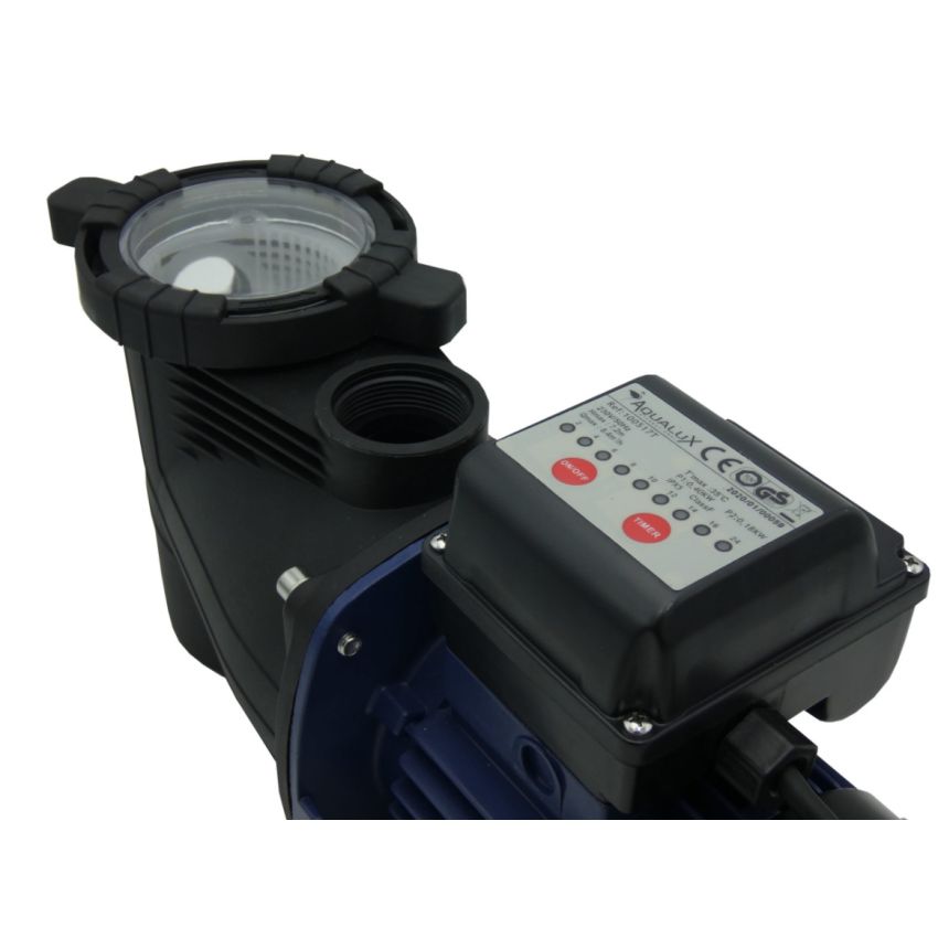Pompe de Filtration avec Timer AQUALUX 6-8m3/h pour piscine