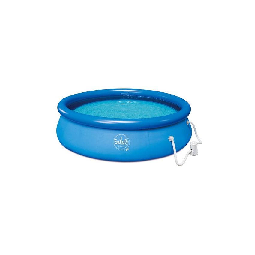 Piscine gonflable ronde Bleue ⌀366x91cm + Filtre à cartouche