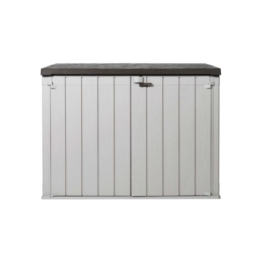 Coffre de Jardin en Résine STORAWAY+2XL 2270L Taupe/Marron