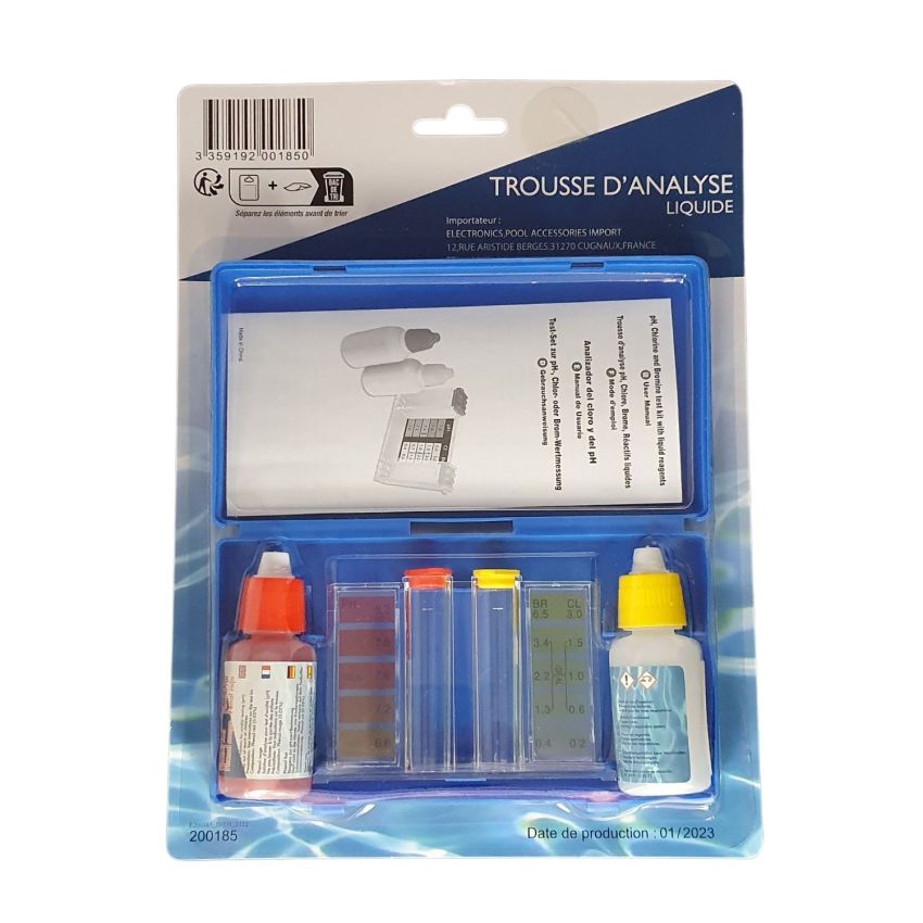 Trousse Analyse chlore PCB A RESPECTER