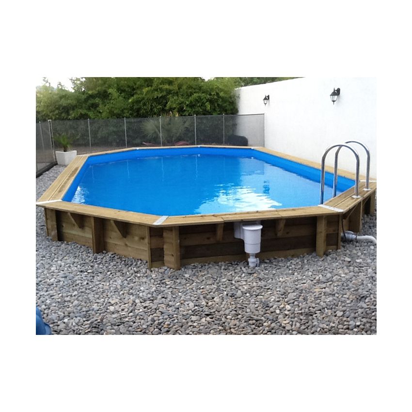Piscine bois Allongée UBBINK AQUABELLE 750x400x130cm Liner Sable