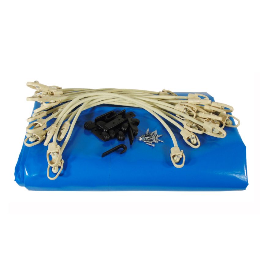 Bâche hiver pour piscine octogonale allongée 510x320cm