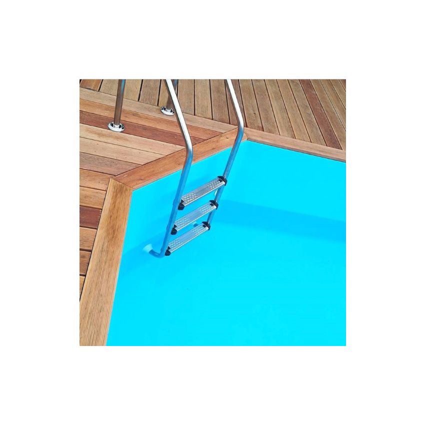 Echelle Inox pour Piscine en bois
