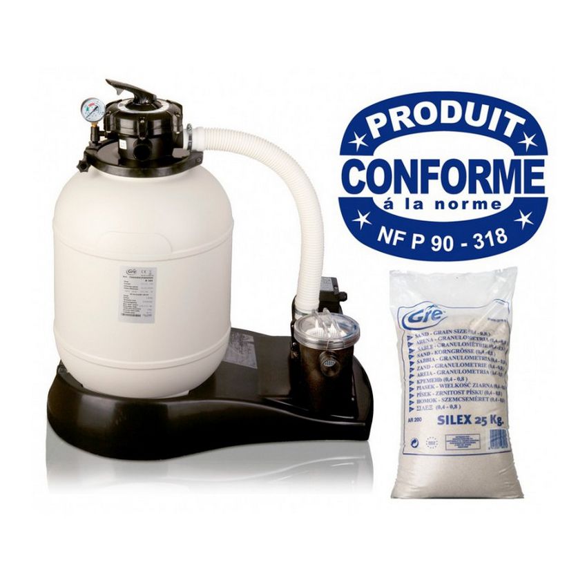 Piscine GRE D610x375 H132 Hors Sol Acier Ovale MAURITIUS 