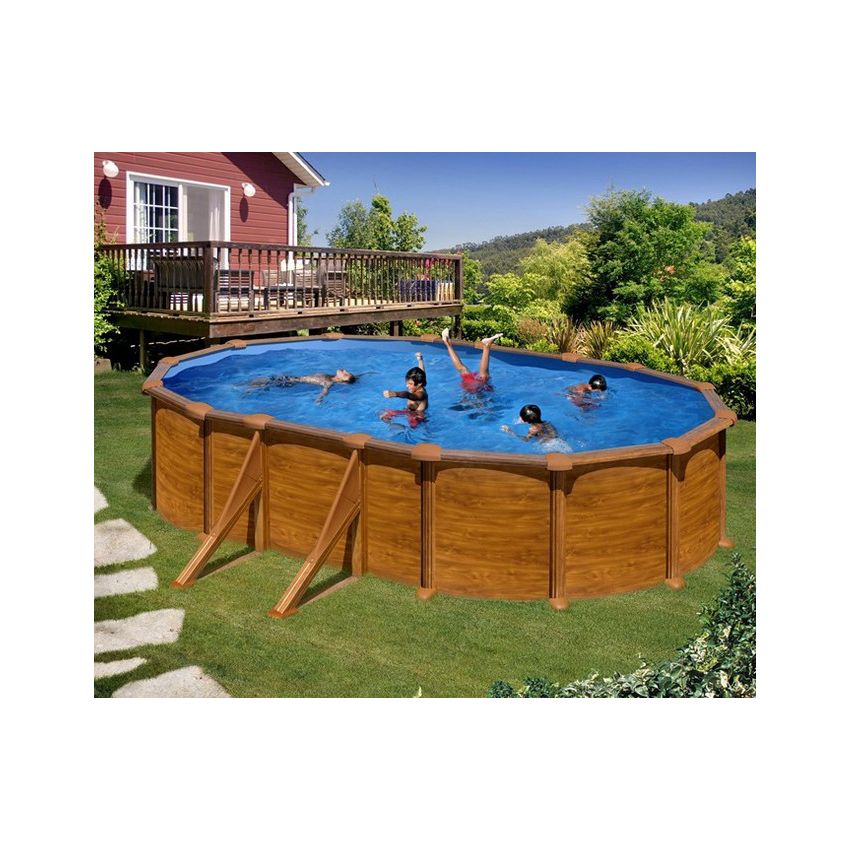 Piscine GRE D610x375 H132 Hors Sol Acier Ovale MAURITIUS 