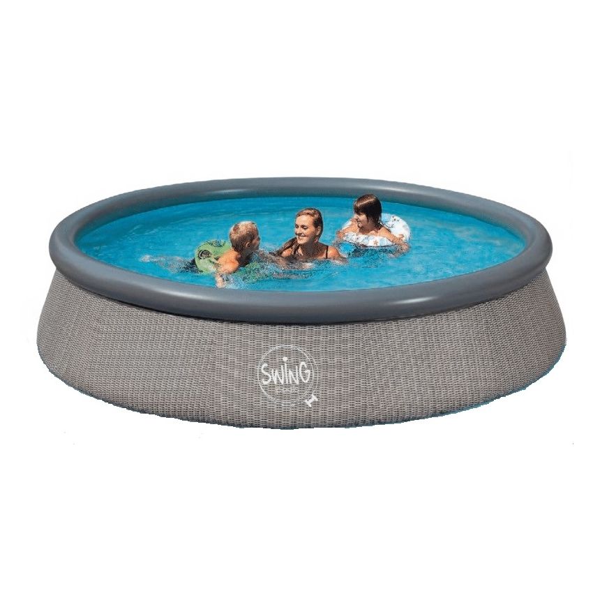 Piscine Gonflable Ronde Grise ⌀366x91cm