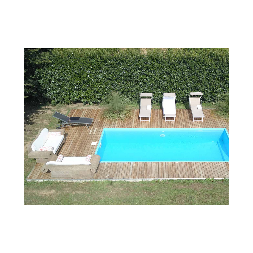 Piscine Bois Luxe Rectangulaire avec Escalier droit 520x320x131cm
