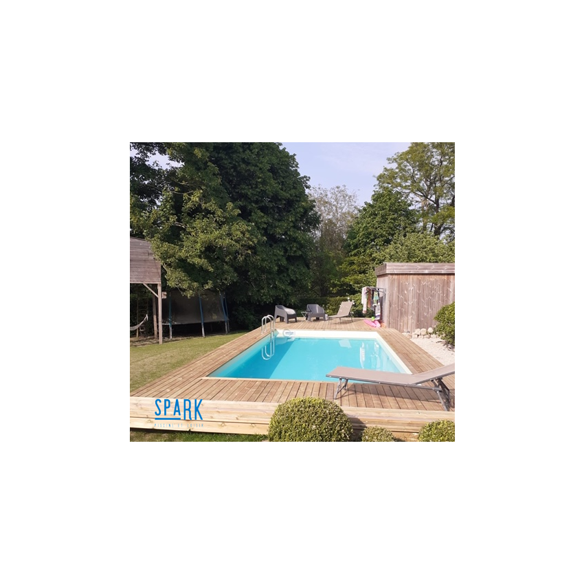 Piscine Bois Luxe Rectangulaire 620x420x145cm