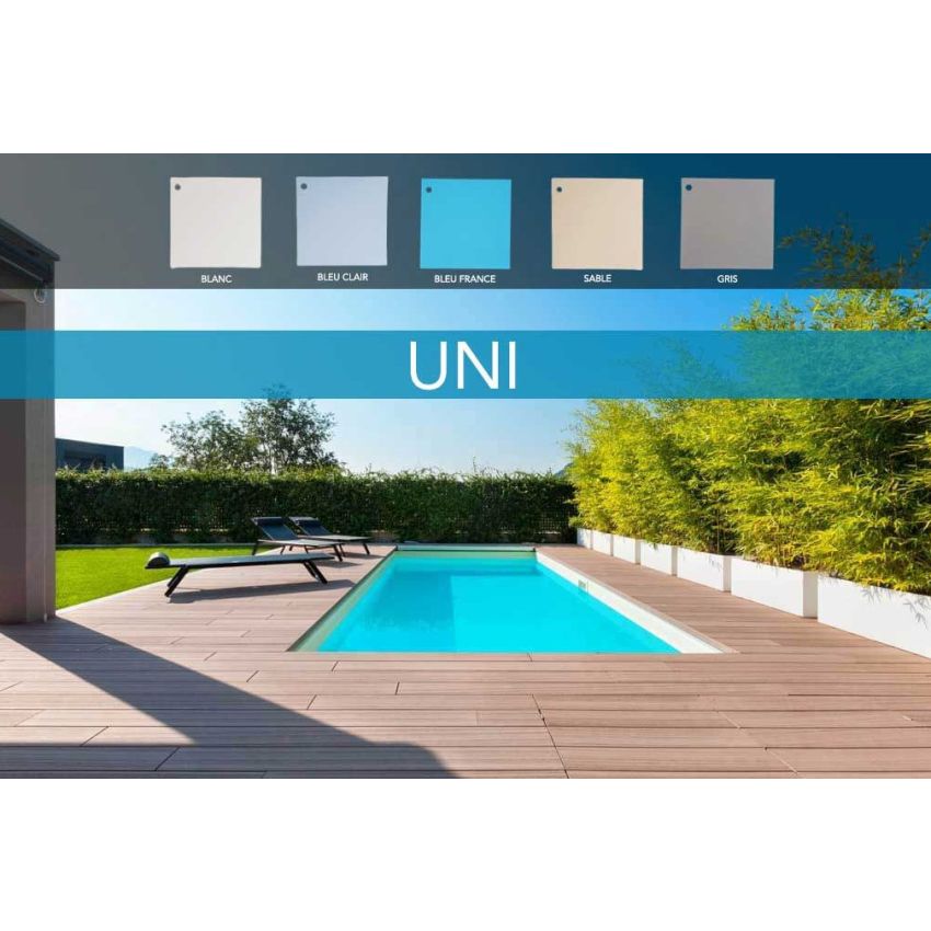 Liner 75/100ème pour Piscine Bois Luxe Rectangulaire avec Plage Immergée 520 x 320 x 131 cm