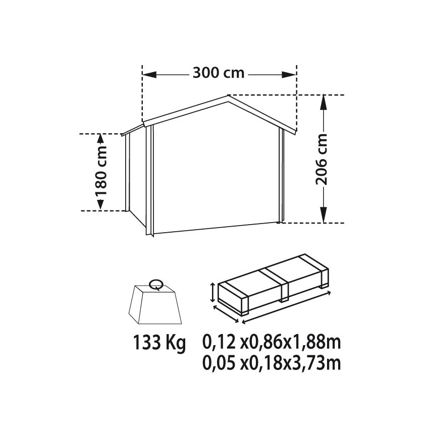 Abri de Jardin Métal DERBY 11 m²