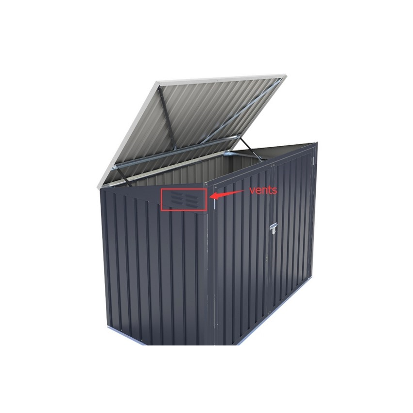 Coffre de Jardin en Métal  2000L Gris