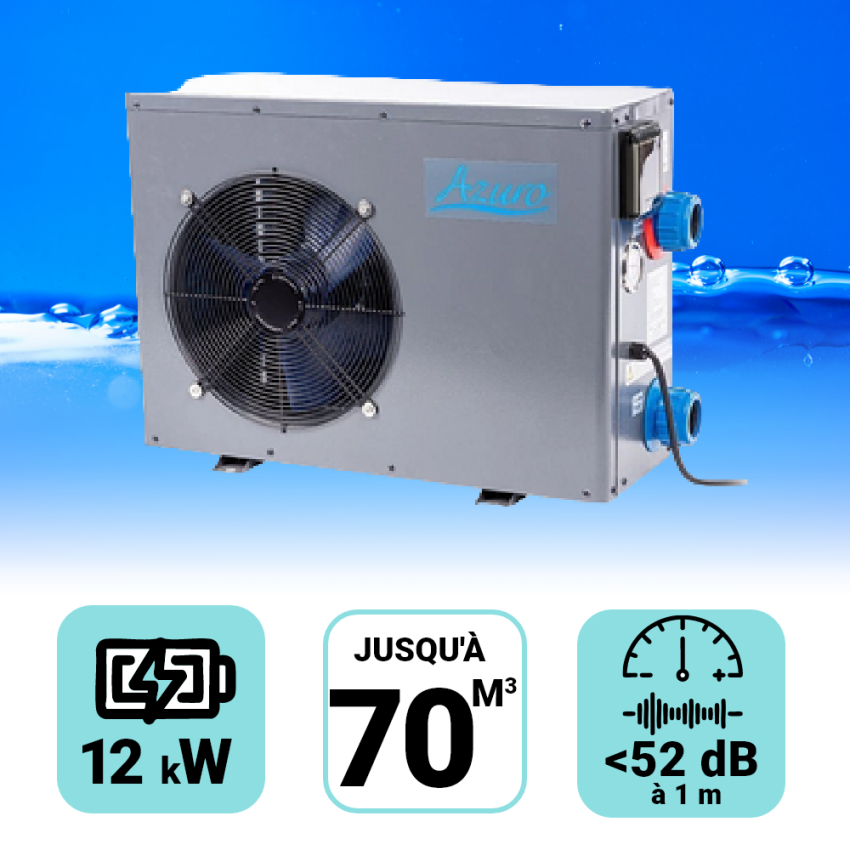 Pompe à chaleur piscine Azuro 12 kW + WiFi pour piscine de 70m3