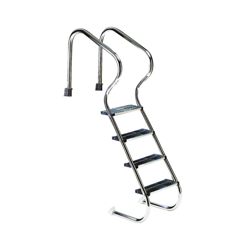 Echelle CONFORT en acier inoxydable 4 Marches pour piscine enterrée de 130cm