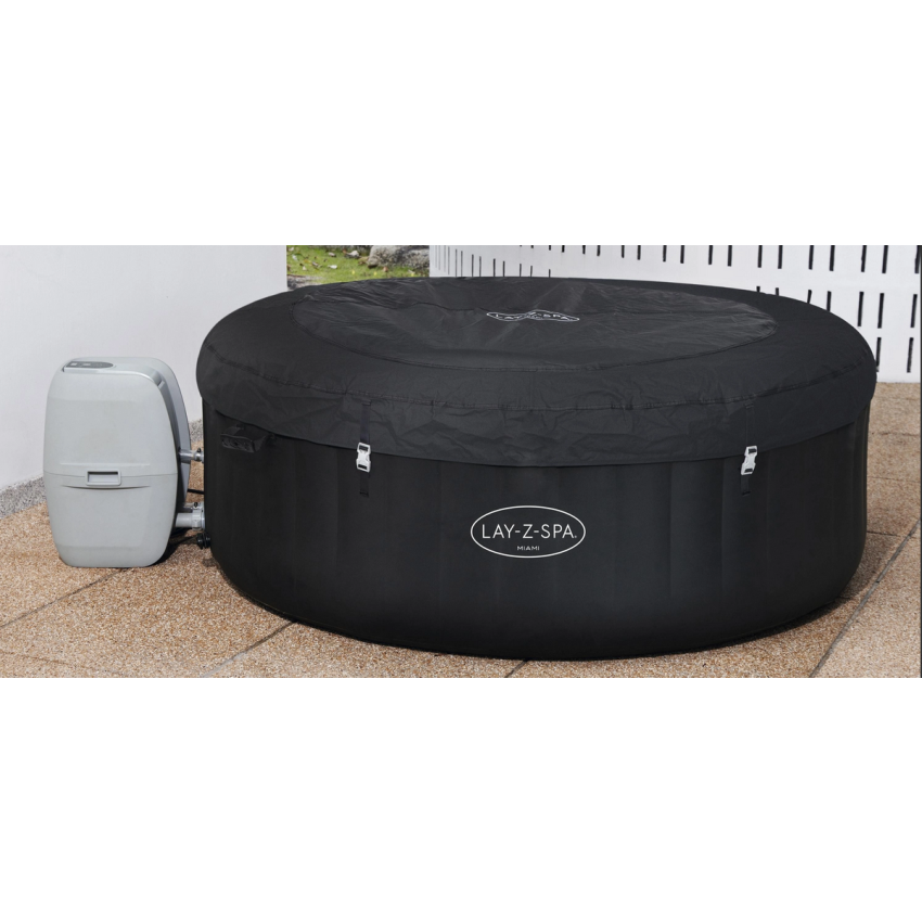 Spa Gonflable Lay- Z Miami rond 2/4 places