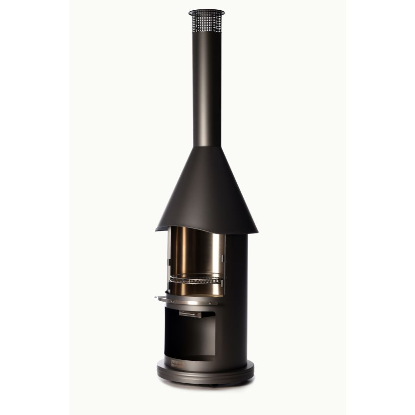 Barbecue / Cheminée AUCKLAND en acier inoxydable Anthracite