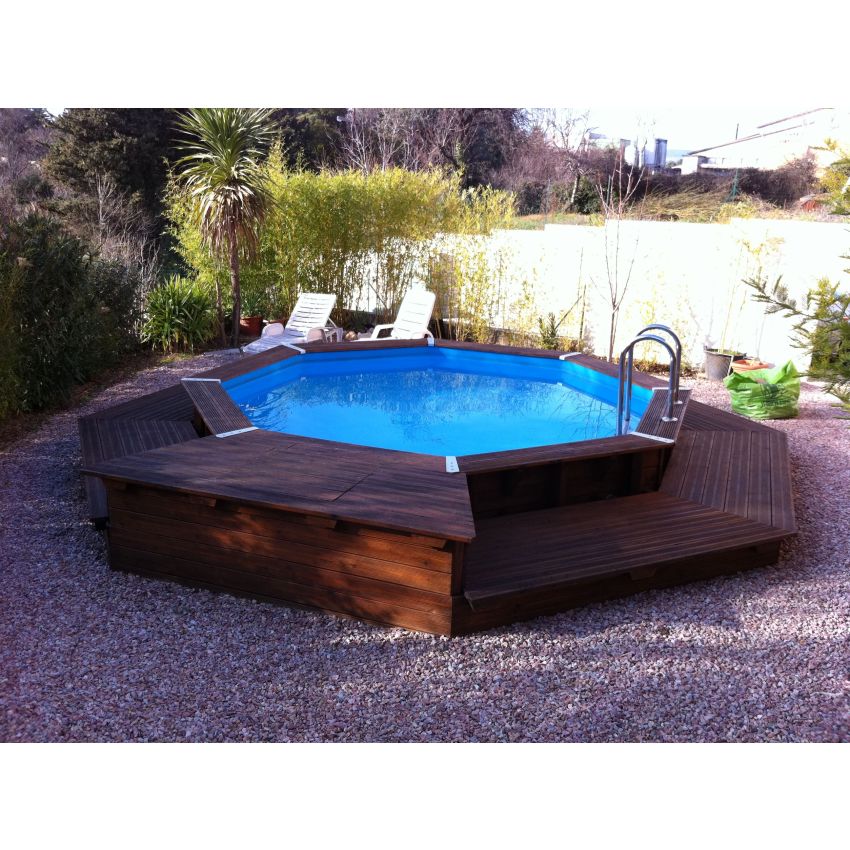 Piscine Bois Diamant Ronde ⌀360x131cm