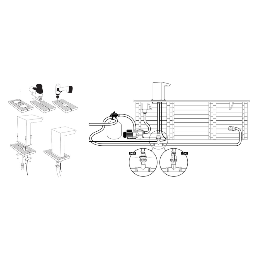 Cascade STRAIGHT Inox LED 
