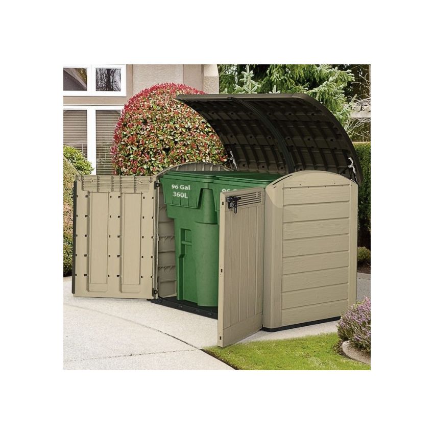 Coffre de Jardin en Résine 2000L Beige