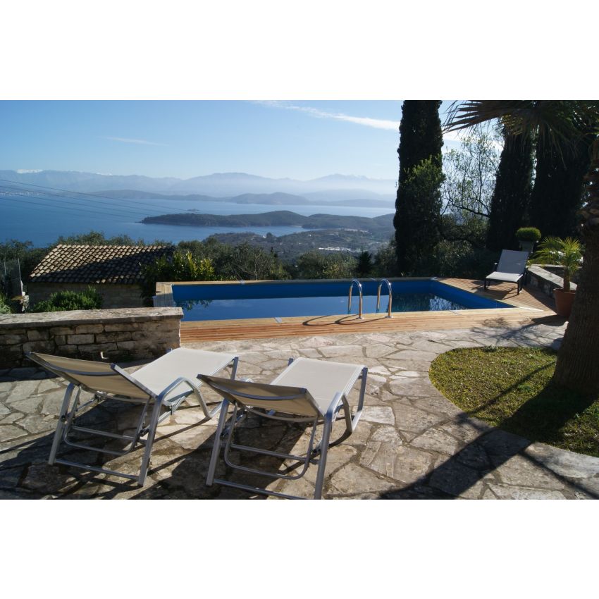 Piscine bois Rectangulaire UBBINK LINEA 650x350x140cm Liner Sable 