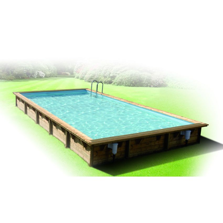 Piscine bois UBBINK AZURA 505x350x126cm Liner Sable
