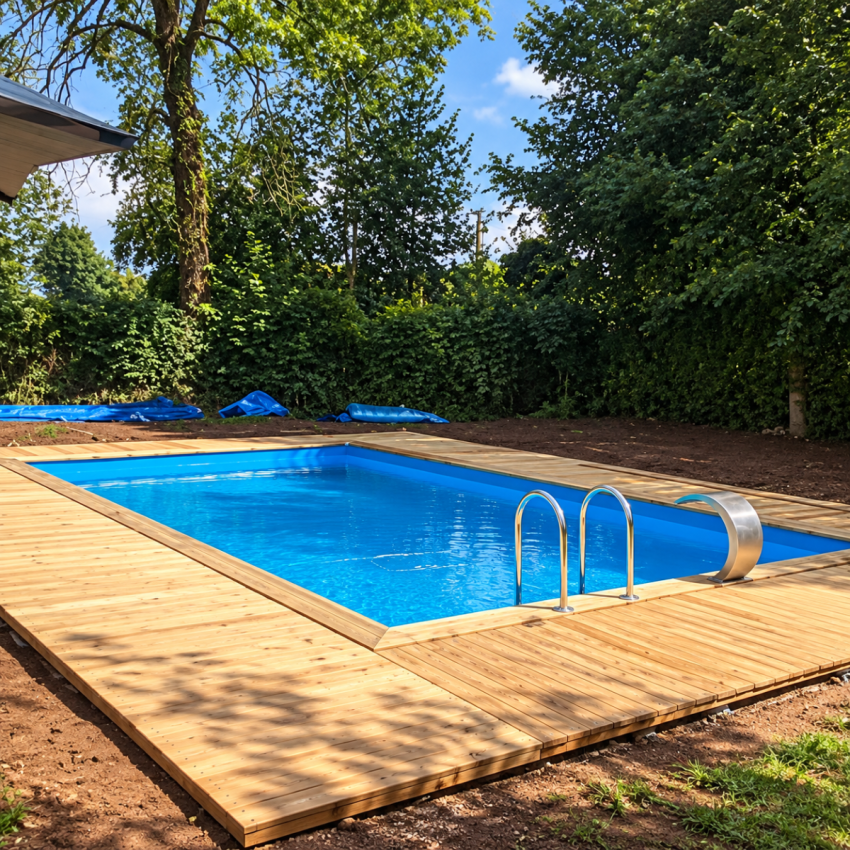 Piscine bois UBBINK LINEA 800x500x140cm