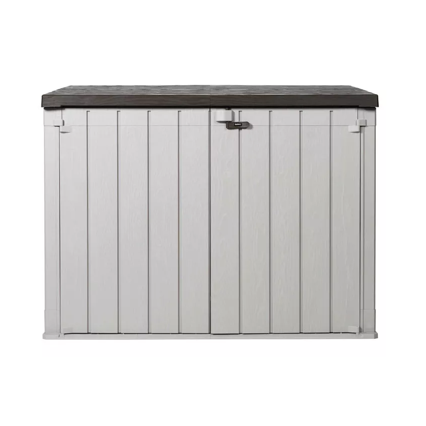 Coffre de Jardin en Résine STORAWAY+2XL 2270L Taupe/Marron