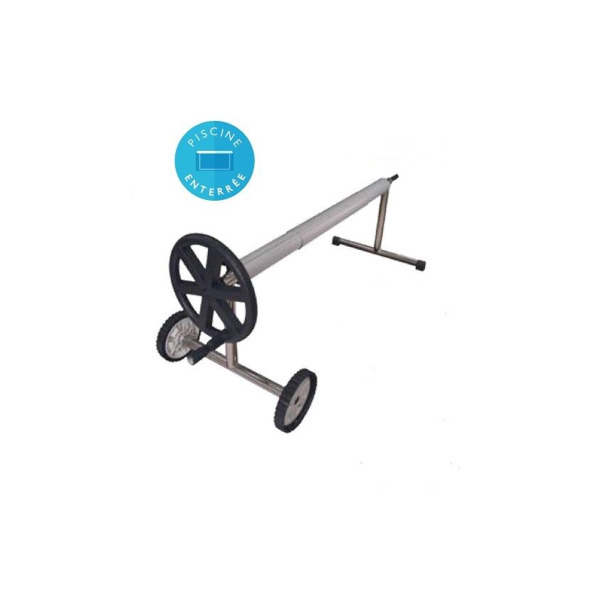 Enrouleur télescopique de couvertures isothermiques pour piscine enterrée