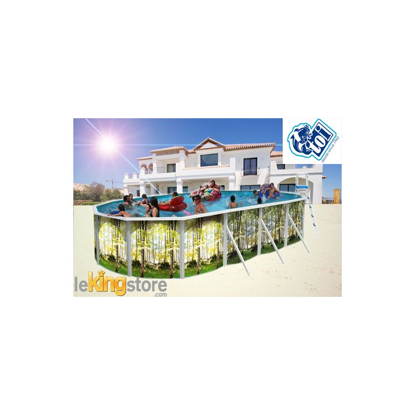 Piscine allongée BOSQUE Acier 550 x 366 cm x H 120cm