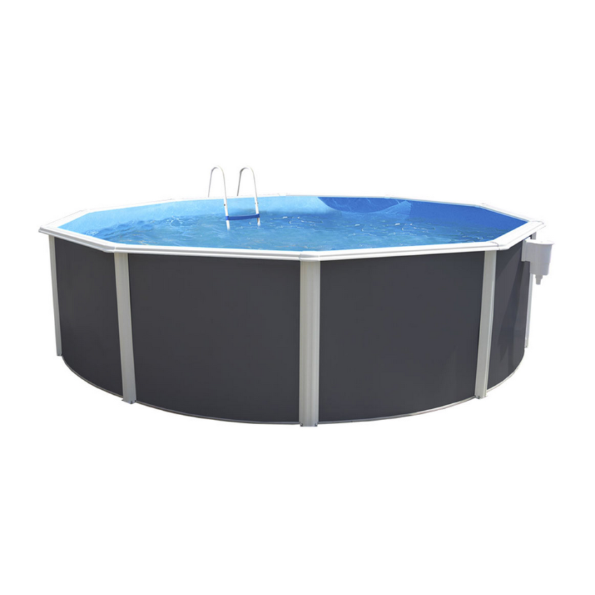 Piscine acier ronde CANARIAS ANTHRACITE 460 x 120 cm