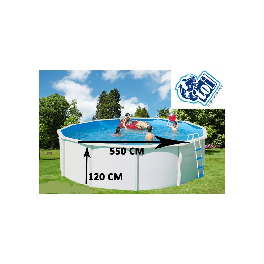 Piscine Acier Ronde CANARIAS 550 cm x H 120 cm