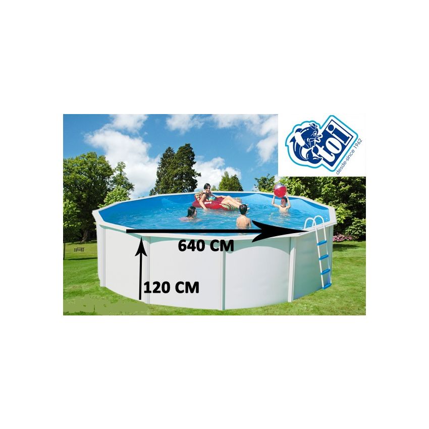 Piscine Ronde CANARIAS Acier 640cm x H 120 cm