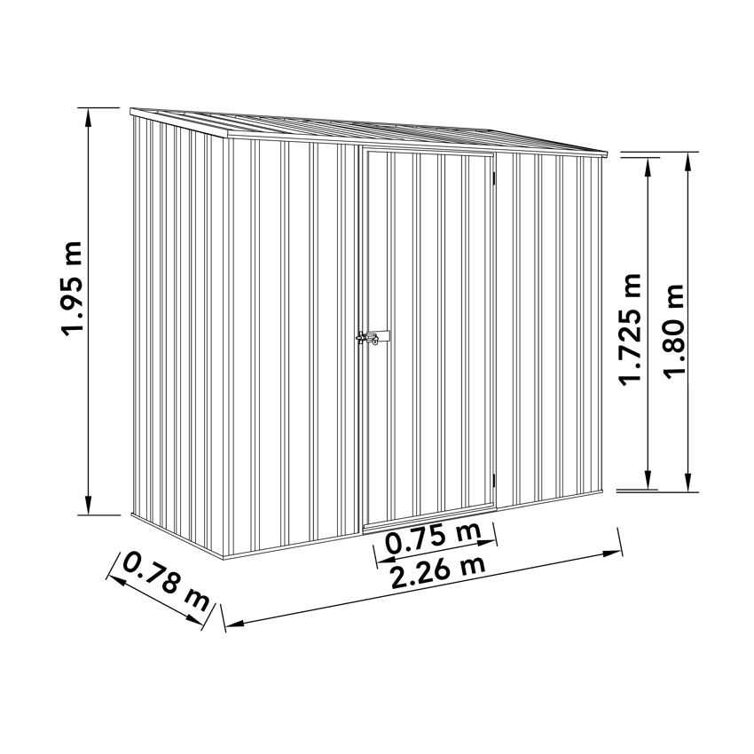 Abris de jardin en métal Cooper 1.6 m2 