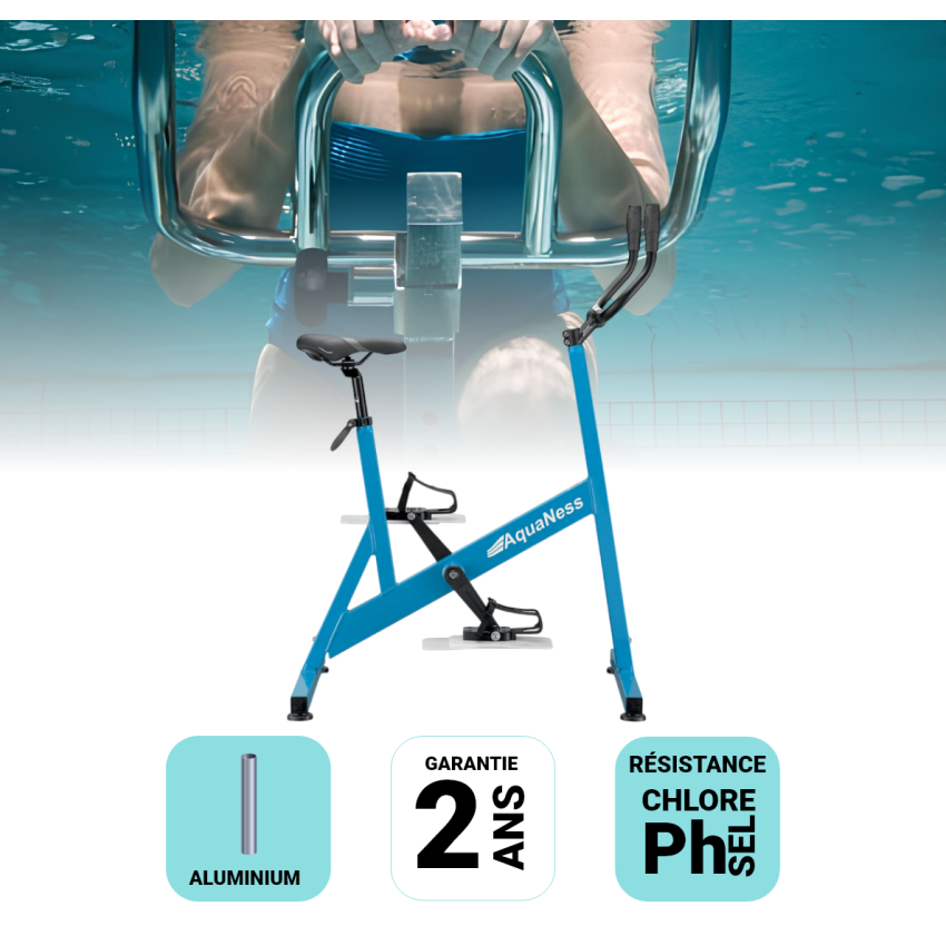 Aquabike Aquaness V3 bleu clair