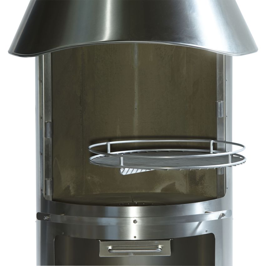 Barbecue / Cheminée AUCKLAND en acier inoxydable Inox Brossé