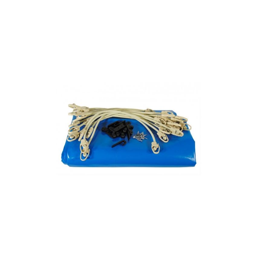 Bâche hiver pour piscine octogonale allongée 871x516cm