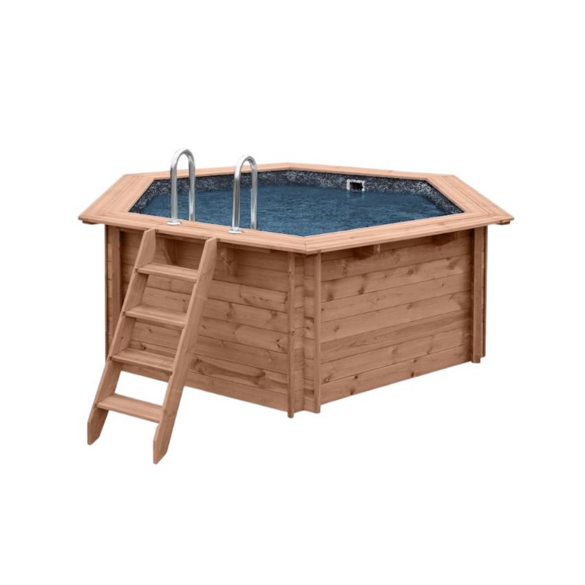 Piscine bois UBBINK OCEA PREMIUM 510x120cm Liner Relief 3D