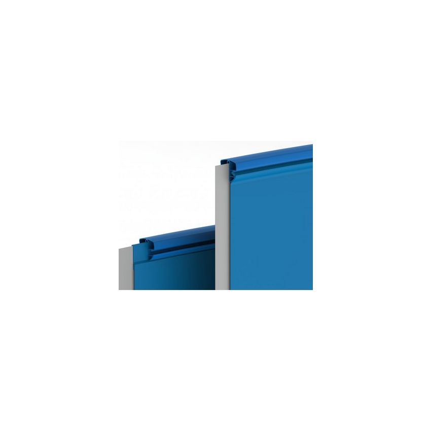 Rails supérieurs Combi Bleu pour piscine acier de 10.0 x 4.16 m