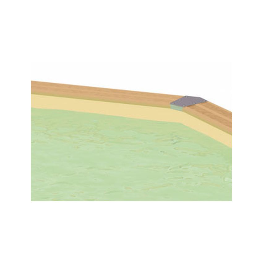 Liner Beige Sable Pour Piscine Allongée 1550x350x(H)155cm