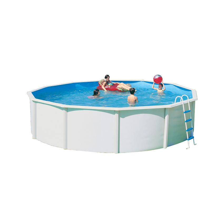 Piscine Ronde CANARIAS Acier  460 cm x H 120 cm +pack Eté