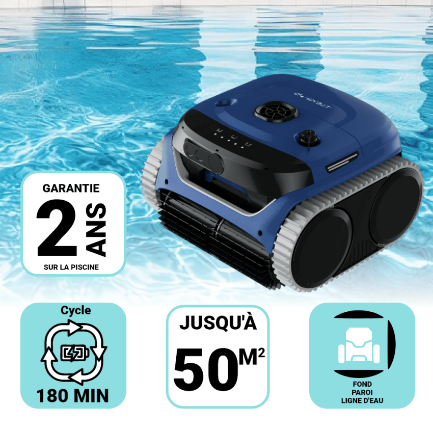 Robot piscine Fond Paroi Ligne d'eau ORCA 350 Sans Fil 