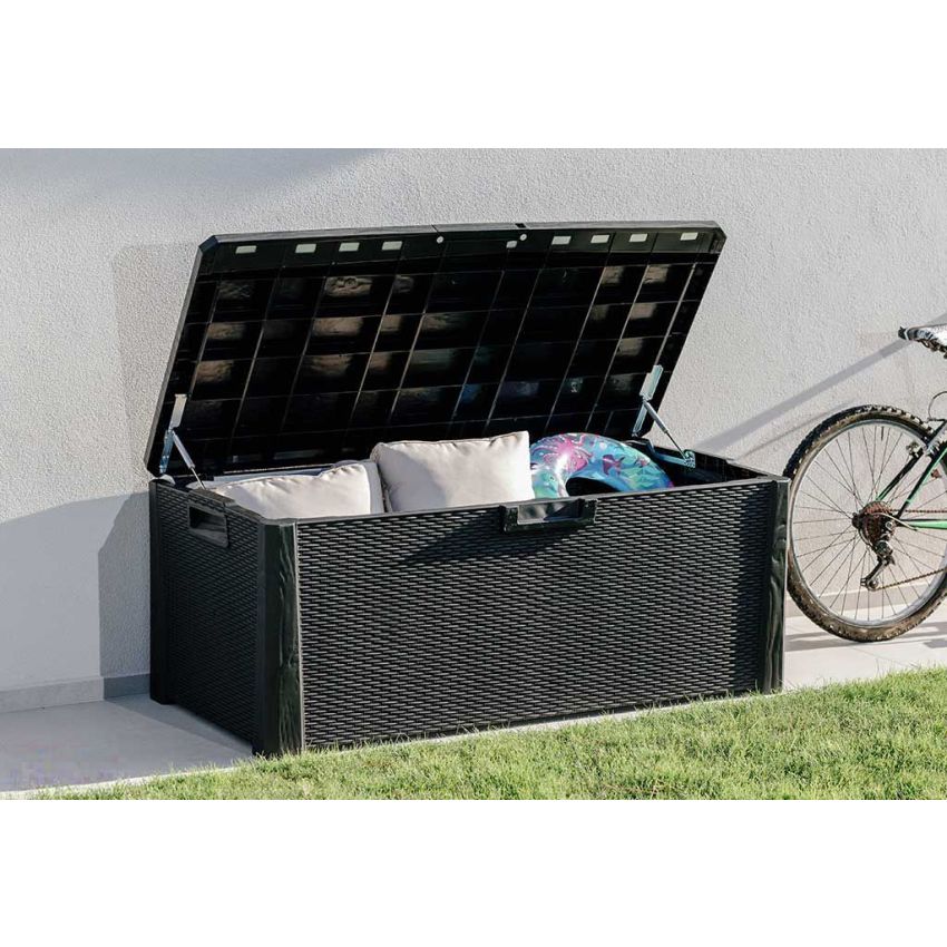 Coffre de Jardin en Résine NEVADA 550L Anthracite