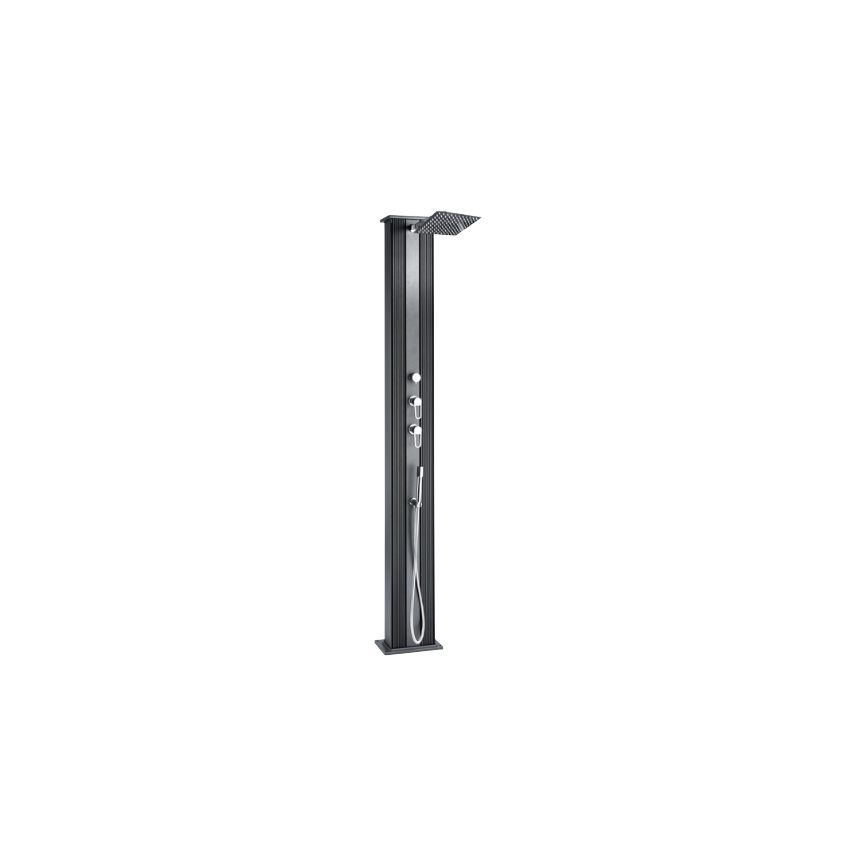 Douche Hybride Dada Straight - Coloris Anthracite / Alu brossé