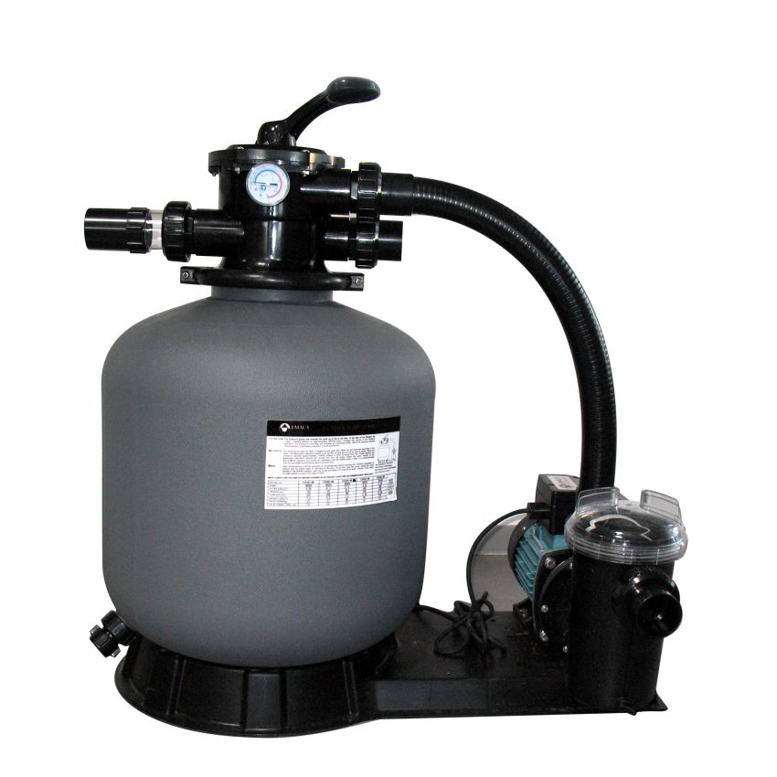 Piscine bois Carrée EGINE 370x370x147cm Liner bleu 