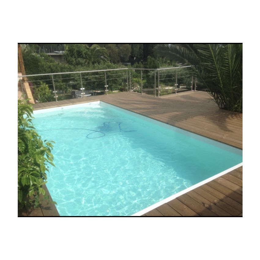 Piscine Bois Luxe Rectangulaire avec Escalier d'angle 420x320x131cm