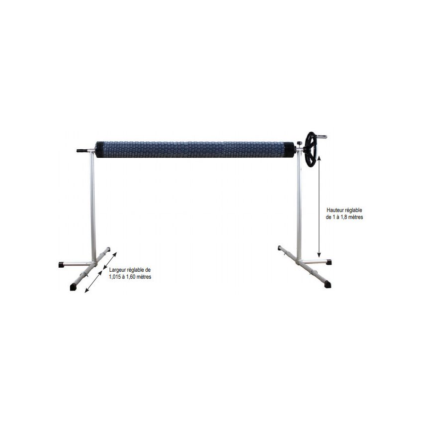 Enrouleur télescopique réglable en hauteur pour piscine hors-sol de 5 mètres