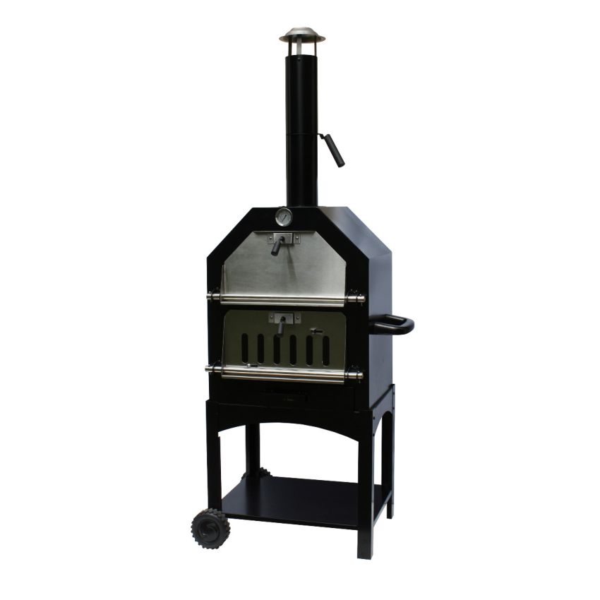 Four à pizza ITALIA Acier et Céramique Noir 50x37x160cm
