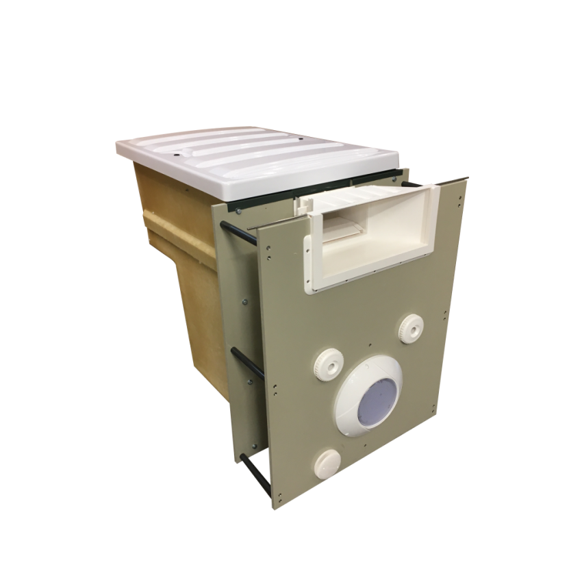 Mur filtrant GS14 Miroir BY-PASS, électrolyseur, régulateur pH pour piscine jusqu'à 50m3