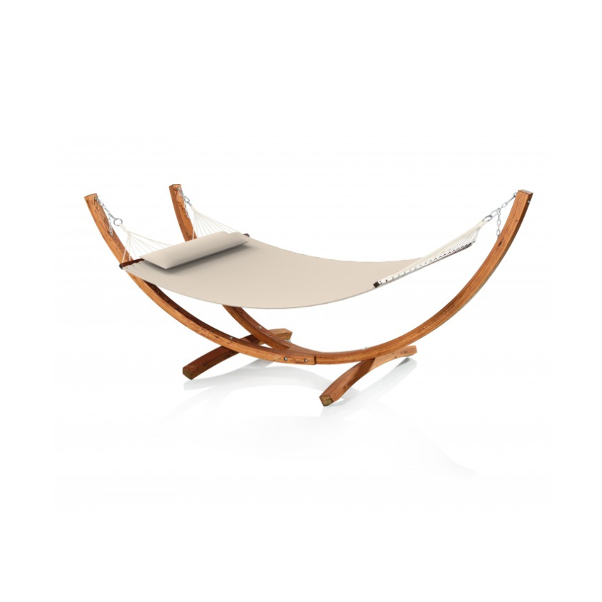 Hamac Hawaï beige en bois