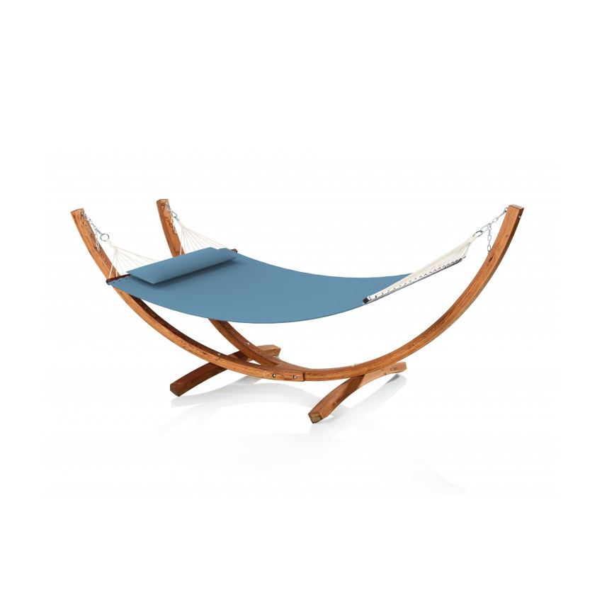 Hamac Hawaï bleu en bois
