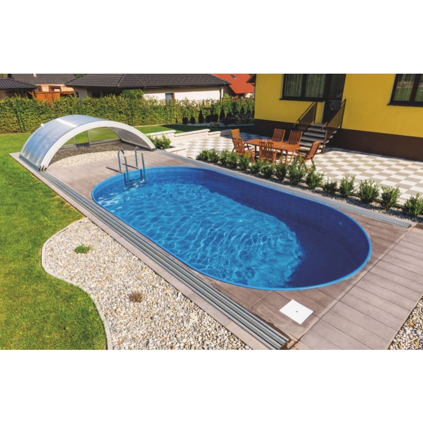 Piscine Allongée Ibiza Acier à enterrer 525 x 320 x 150 cm sans trou pour skimmer